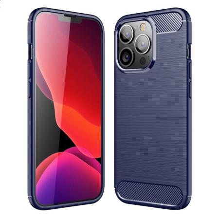 Iphone 13 Pro - Borstad Stål Textur Skal - Blå