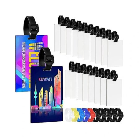 Sublimering Blank Bagasjelapper, 20-pakning Bagasjelapper med Rom Sublimering Blank Produkter