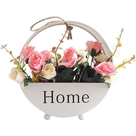 Vintage Blomsterpotte, Veggmontert Blomsterkurv Planter Vegg Hengende Plantepotte Blomsterplanteholder for Vegg Hylle Skrivebord Hjem Hage Innendørs 