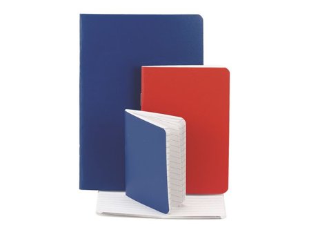 Häftad anteckningsbok A7 blå 40 blad linjerat - Lyreco - Kontorsmaterial - Block och anteckningsböcker - Anteckningsböcker