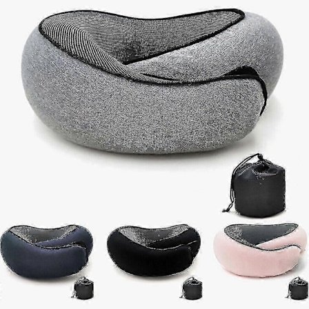Reisepute for nakke U-formet Memory Cotton Nakkeputer Massasje Nakkepute Sove Flypute Cervical Healthcare Pute