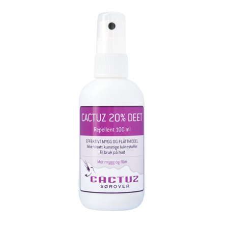 Cactuz 20% DEET spray mot mygg og flått 100 ml