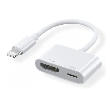 HDMI-adapter til iPhone til TV HDMI1211-Y8 Hvid