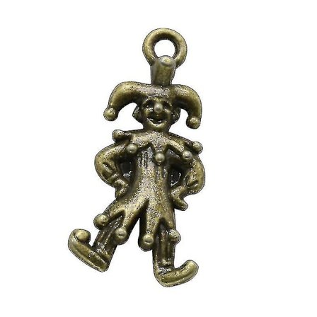 20st Legering Clown Form Hängen Berlocker Göra själv smycken Tillbehör för halsband Armband (brons)