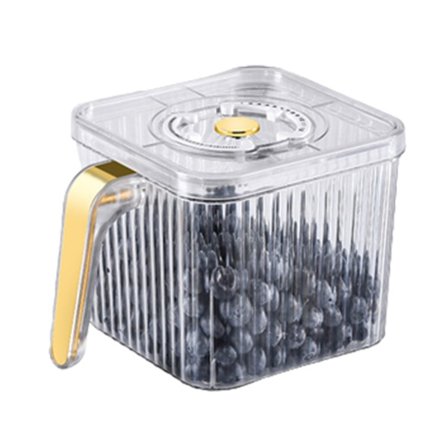 Kylskåp Färsk Förvaringslåda Med Handtag Transparent Kök Lufttät Crisper