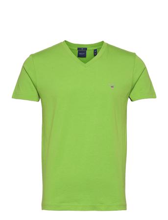Original Slim V-Neck T-Shirt T-shirts Short-sleeved Grønn GANT