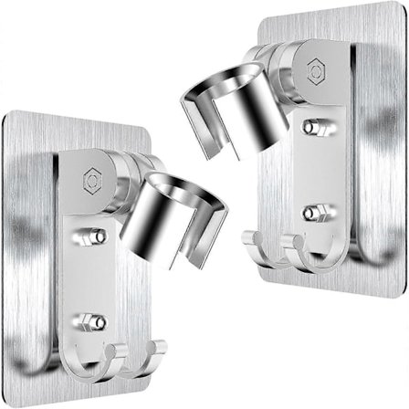 Dusjbrakett, dusjbrakett, trenger ikke å bore hull for å installere sterkt lim, braketten kan justeres 90 grader, sterkt feste 2 P VUC