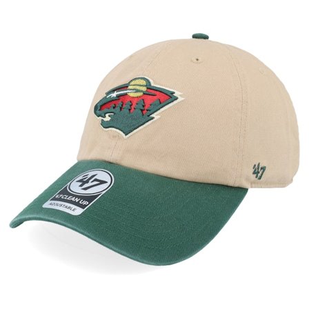47 Brand - NHL Beige unconstructed Cap - Minnesota Wild NHL Tone 47 Clean Up Khaki/Green Dat Cap / Unstructured @ Hatstore