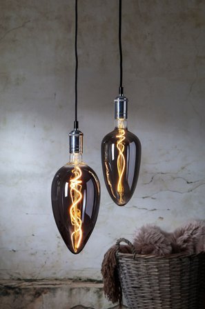 Star Trading - Ledning med fatning E27 Classical - Grå - Tilbehør - Fra Homeroom