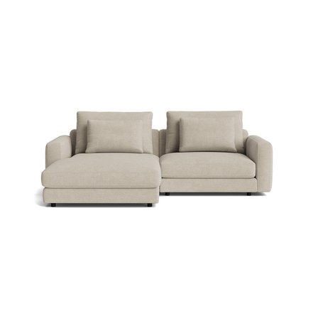 Mellow chaiselong sofa, venstrevendt - Casone Beige - 231x171x82 - Sofa, chaiselong