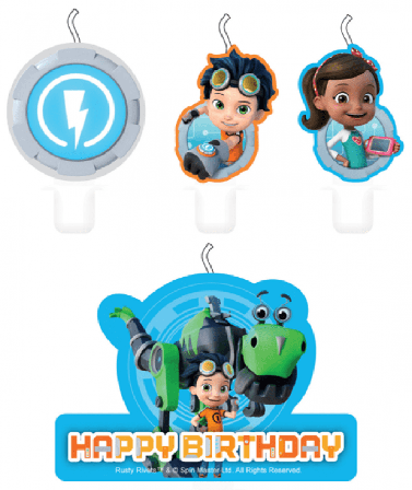 Tårtljus Rusty Rivets 4-pack - Partyninja.se
