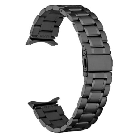 5 pärlor snyggt klockarmband i rostfritt stål för Samsung Galaxy Watch 4 Classic (42mm) / Watch (46mm) - Svart