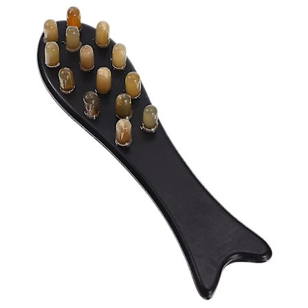 Skrapande Kam Massageverktyg Ansikte Kropp Hud Anti-rynka Lyft Spa Svart