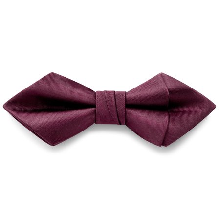 Crimson Pre-Tied Satin Diamond Tip Bow Tie for Men - Pre-tied bow ties