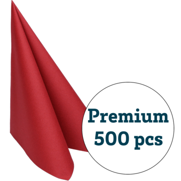 SERVIETT PREMIUM VINRØD 48X48