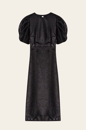 Malina - Blair midi dress - S - Black Metallic