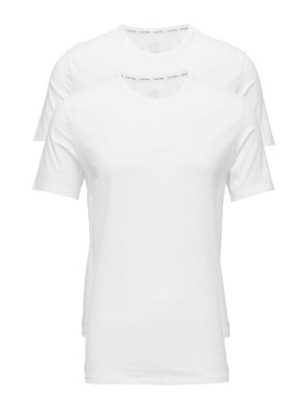 2P S/S Crew Neck T-shirts Short-sleeved Vit Calvin Klein