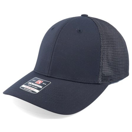Richardson - Noir trucker Casquette - 173 Solid Black R-flex Trucker @ Hatstore