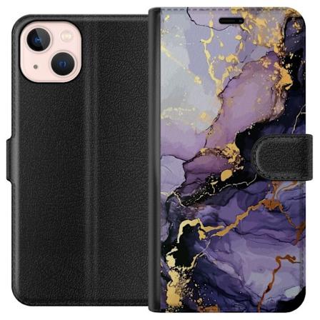 Apple iPhone 13 mini Tegnebogsetui Lilla Marmor