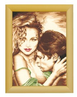 Broderikit Billede Kærlig - Oven