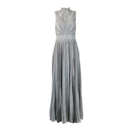 Dior Vintage, Pre-owned Robe En Soie Grijs, Dames, Maat:M,Katoen
