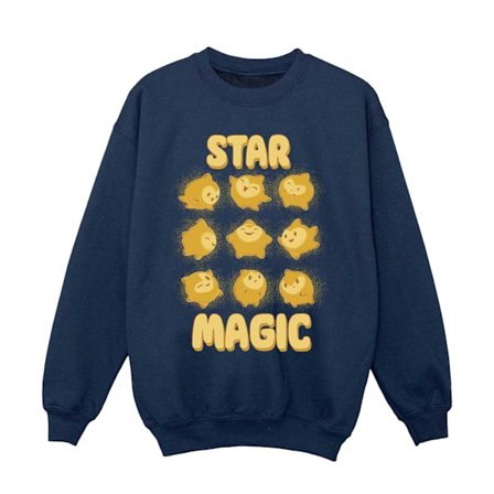 Wish Girls Star Magic Tile Sweatshirt 3-4 År Marinblå