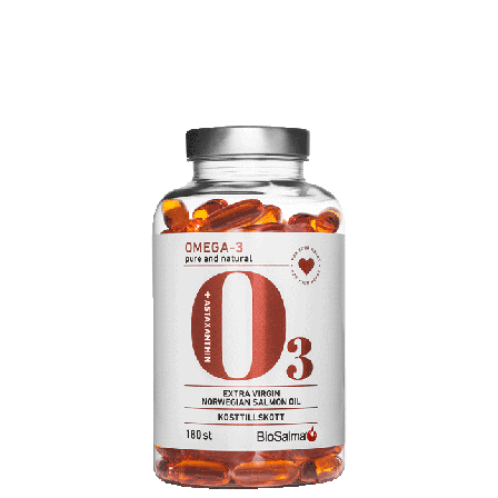 BioSalma Omega-3 Lakseolje 1000mg 180 kapsler