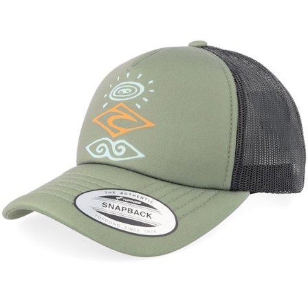 Rip Curl - Verde trucker Gorra - Kids Weekender Olive/Black A-Frame Trucker @ Hatstore