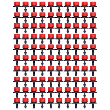 100 stk 8-huls drypvandingsemitter justerbar drypvandingssprinkler til have drivhus gårdsplads rød