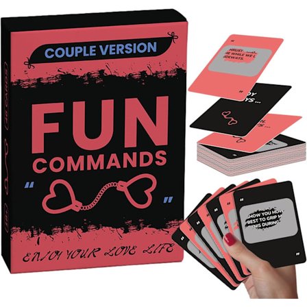 Romantisk kortspill for par - Morsomt og interaktivt datenight-spill med kommandoer, perfekt Valentins- og jubileumsgave til ham/henne