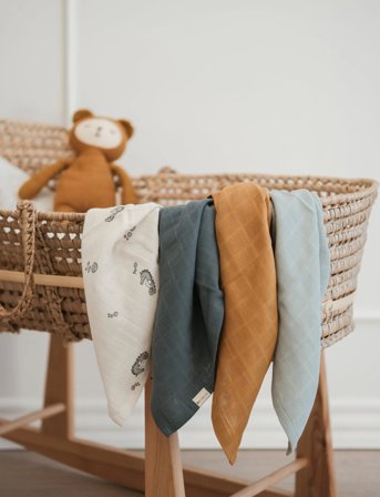 Fabelab Muslin 4-Pack - Under The Sea - Multi/patterned - ONE SIZE