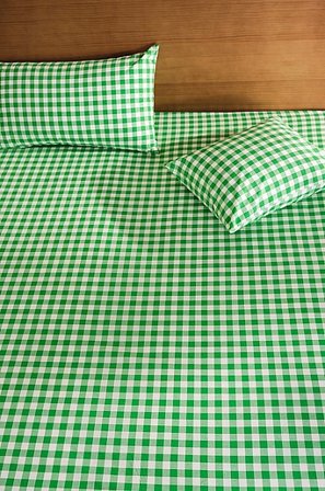 Jotex - Hoeslaken Organisch Limegroen/gebroken Wit Limegroen/gebroken wit - LAUREN - Koop Hoeslakens bij Jotex