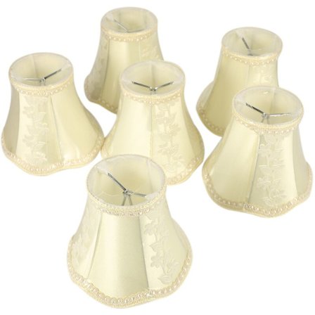 Art Deco Ripple Lampshade Krystall Vegglampe Stoff Lampshade Nordisk Stil Moderne Lampe Deksel for Spiss Pære 6 Stykker Serie Sett