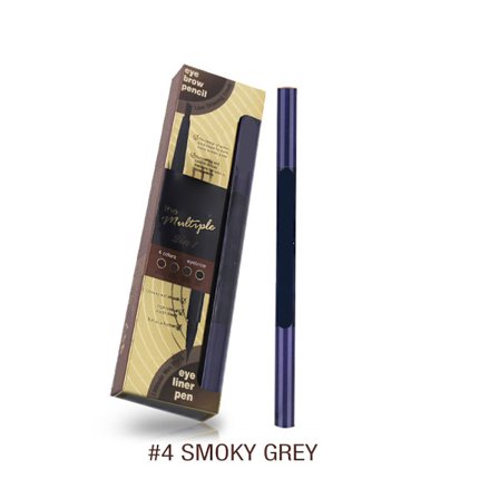 Dubbelhuvud Vattentät Ögonbrynspenna Eyeliner Penna Ögonmakeup Verktyg 4