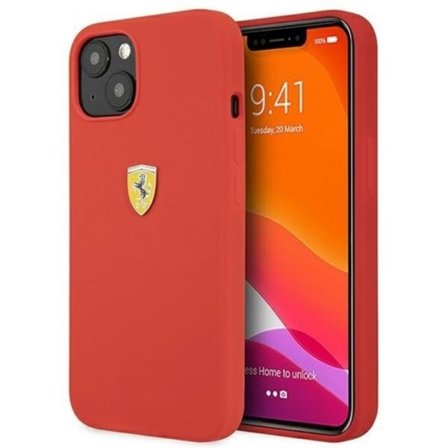 Ferrari Silicone Skal iPhone 13 mini - Röd