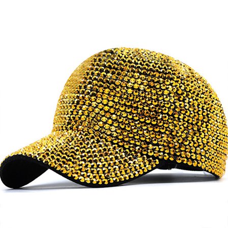 Kvinnor Kristaller Sparkle Baseball Cap Gem Bling Hat