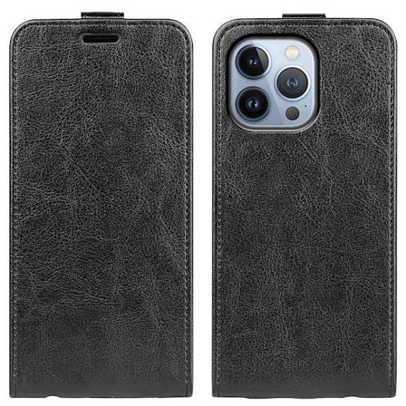 Nahkainen läppäkotelo iPhone 14 Pro Max Musta