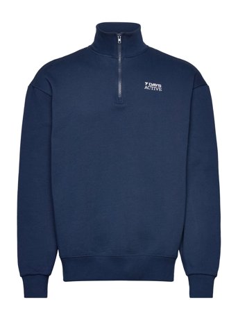 7 DAYS Active Organic Regular Half Zip - Navy - XL
