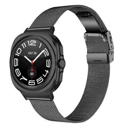 Compatible with Samsung Watch 8/Watch Ultra 2 Milanese Bracelet - Stainless Steel, Adjustable Length for Optimal Comfort