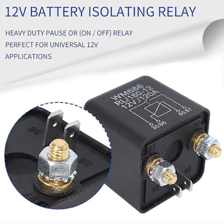 DC 12V Relæ Batteri Isolationsrelæ 12V / 120A Belastning til Bil Lastbiler Bil (12V / 120A)