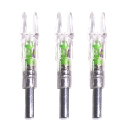3PCS Lighted Arrow Nocks PC LED Lighted Archery Hunting Shooting Practice Nocks for Arrow Shaft with 6.2mm 6.25mm Inner Diameter Green