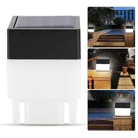 LED Solcelledrevet Udendørs Havehegn Gårdhave Firkantet Hvidt Lys Dekoration