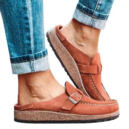 Kvinner Sko Spenne Slip-on Tøfler .