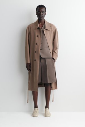 COS Men's Tailored Linen Blend Shorts in Brown