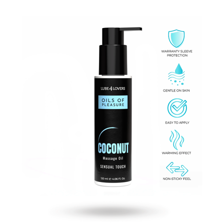 Oils of Pleasure – Coconut Massage Oil 120 ml - Vuxen.fi - Liukuvoiteet
