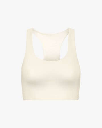 Active Cropped Bra - Ivory White M