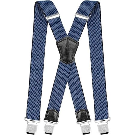 Kraftige seler med sterke metallklemmer - 4 cm bred justerbar X-rygg Unisex [JSR]