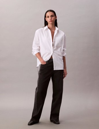 Calvin Klein Jeans Poplin Relaxed Shirt - White - XS