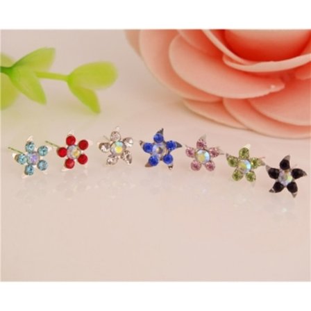 Silverörhänge CZ ett par