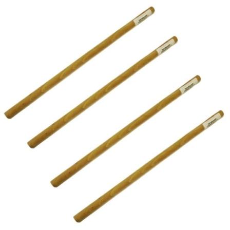 4 glatte træstifter til vægvævning 30 cm Ø 12 mm Beige